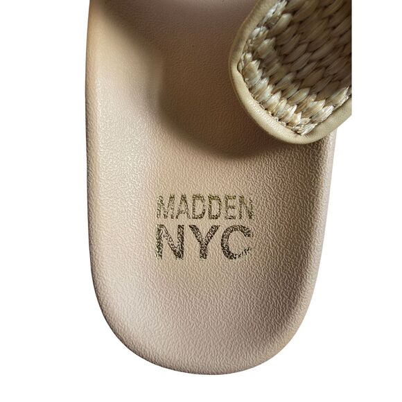 Steve Madden Bigmona Sandals 9 Natural Raffia Beige Woven Platform Vacation Boho - Picture 8 of 13